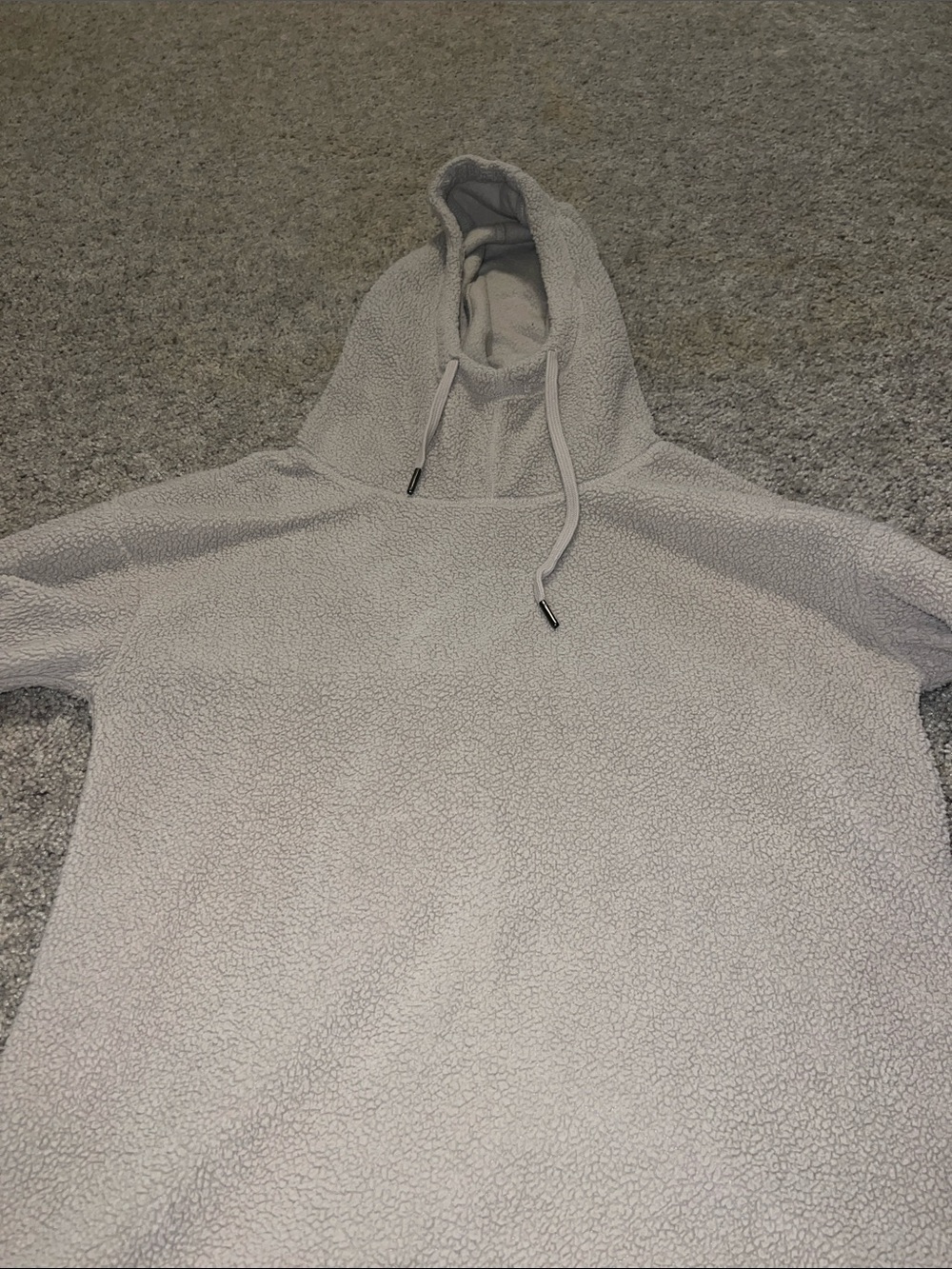 32 Degrees Women’s s Light Gray Sherpa Hooded Crewneck